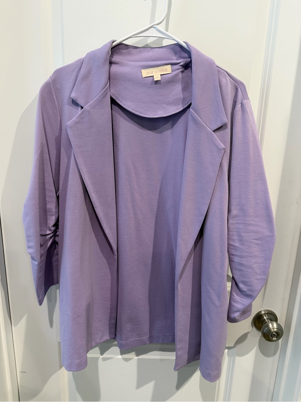 Dear Scarlett Lavender Open-Front Blazer Jacket Size Large